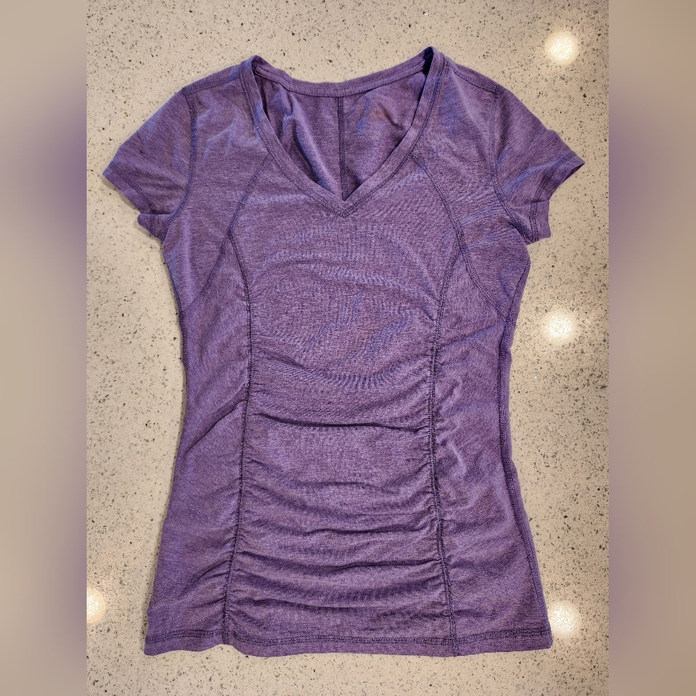 Purple cap sleeve Tek Gear workout top